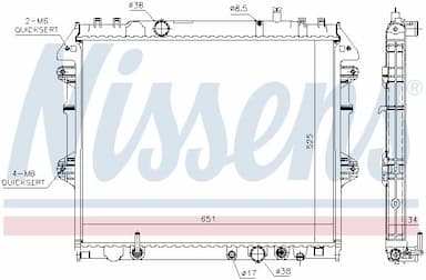 Radiators, Motora dzesēšanas sistēma NISSENS 646897 6