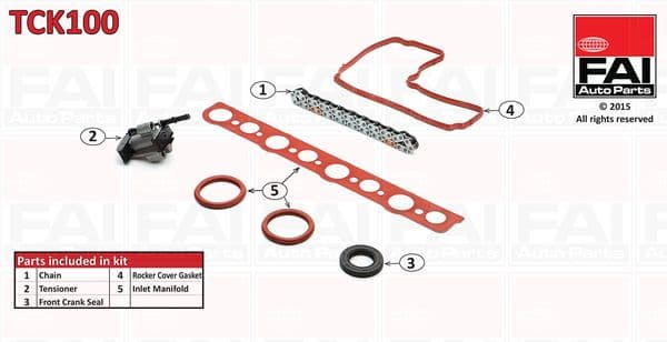 Sadales vārpstas piedziņas ķēdes komplekts FAI AutoParts TCK100 1