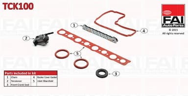 Sadales vārpstas piedziņas ķēdes komplekts FAI AutoParts TCK100 1