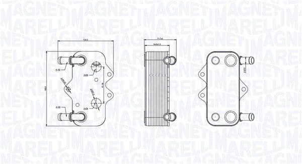 Eļļas radiators, Motoreļļa MAGNETI MARELLI 350300002100 1