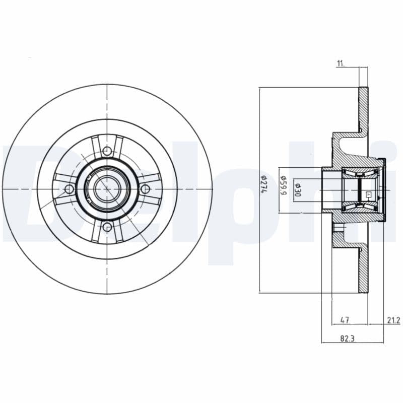 Bremžu diski DELPHI BG9030RS 1