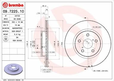 Bremžu diski BREMBO 09.7225.10 1