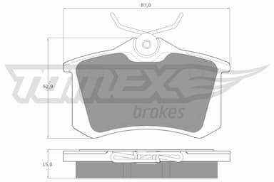 Bremžu uzliku kompl., Disku bremzes TOMEX Brakes TX 10-78 1