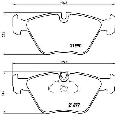 Bremžu uzliku kompl., Disku bremzes BREMBO P 06 065 1