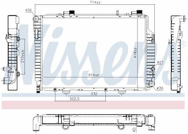 Radiators, Motora dzesēšanas sistēma NISSENS 62618 5