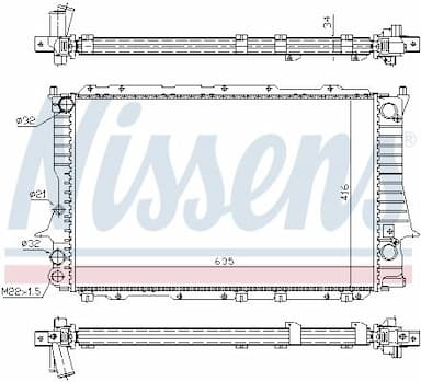 Radiators, Motora dzesēšanas sistēma NISSENS 60457 5