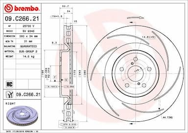 Bremžu diski BREMBO 09.C266.21 1