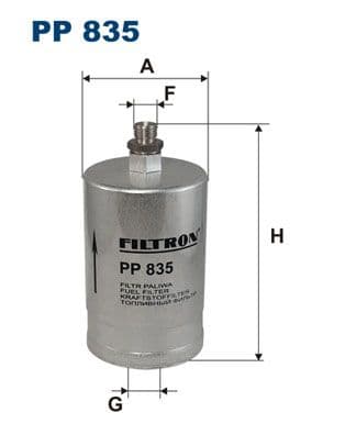 Degvielas filtrs FILTRON PP 835 1