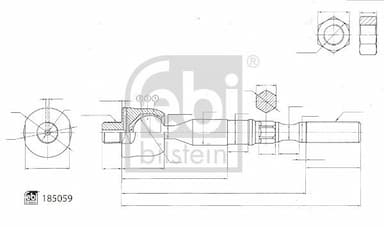 Aksiālais šarnīrs, Stūres šķērsstiepnis FEBI BILSTEIN 185059 1