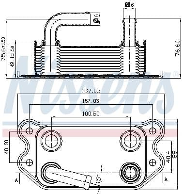 Eļļas radiators, Motoreļļa NISSENS 90714 6