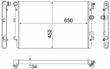 Radiators, Motora dzesēšanas sistēma MAHLE CR 2032 000S 2