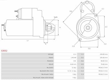 Starteris AS-PL S3052 5