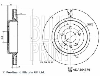 Bremžu diski BLUE PRINT ADA104379 4