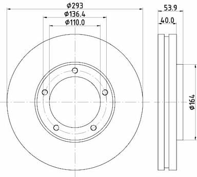 Bremžu diski HELLA 8DD 355 125-111 4