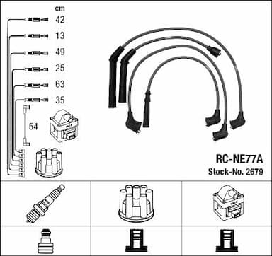 Augstsprieguma vadu komplekts NGK 2679 1