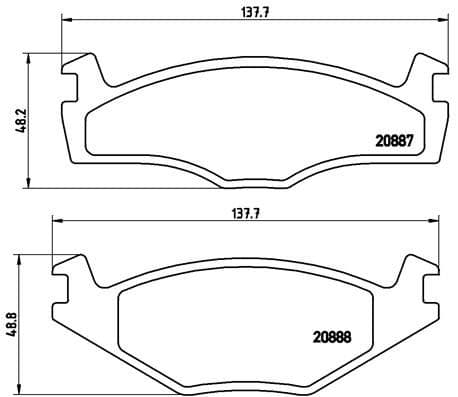 Bremžu uzliku kompl., Disku bremzes BREMBO P 85 005 1