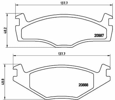 Bremžu uzliku kompl., Disku bremzes BREMBO P 85 005 1