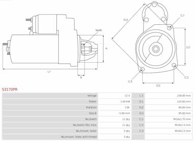 Starteris AS-PL S3170PR 5