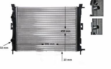 Radiators, Motora dzesēšanas sistēma MAHLE CR 1690 000S 1