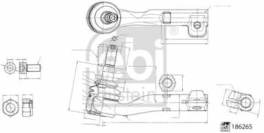 Stūres šķērsstiepņa uzgalis FEBI BILSTEIN 186265 1