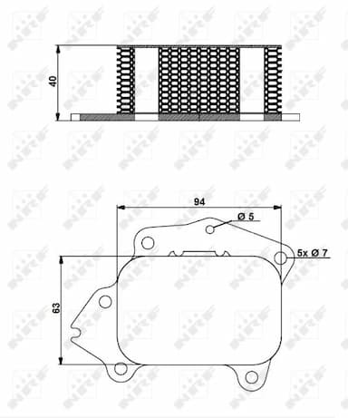 Eļļas radiators, Motoreļļa NRF 31174 5