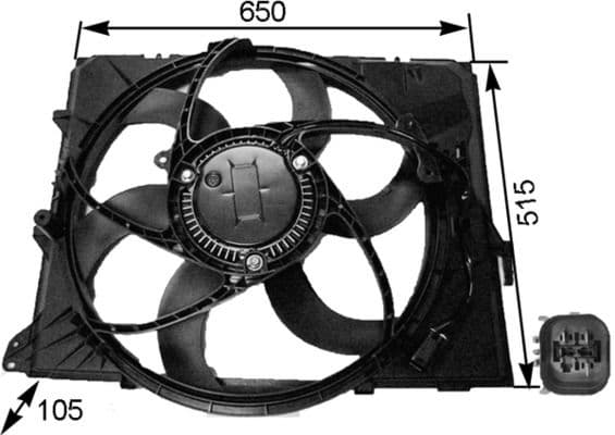 Ventilators, Motora dzesēšanas sistēma MAHLE CFF 264 000S 1