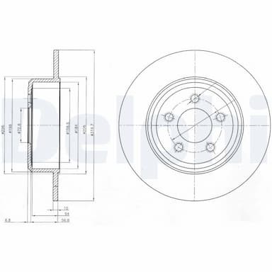 Bremžu diski DELPHI BG4074 1