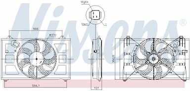 Ventilators, Motora dzesēšanas sistēma NISSENS 850053 6