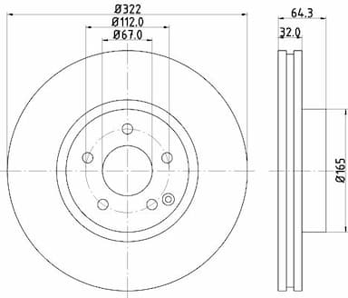 Bremžu diski HELLA 8DD 355 129-521 4