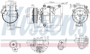 Kompresors, Gaisa kond. sistēma NISSENS 890948 1