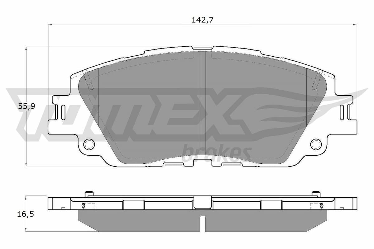 Bremžu uzliku kompl., Disku bremzes TOMEX Brakes TX 19-64 1