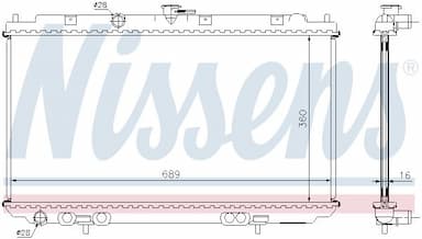 Radiators, Motora dzesēšanas sistēma NISSENS 67344A 6