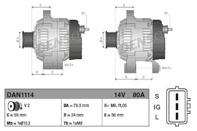 Ģenerators DENSO DAN1114 3