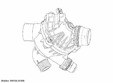 Termostats, Dzesēšanas šķidrums BorgWarner (Wahler) 410766.103D0 4