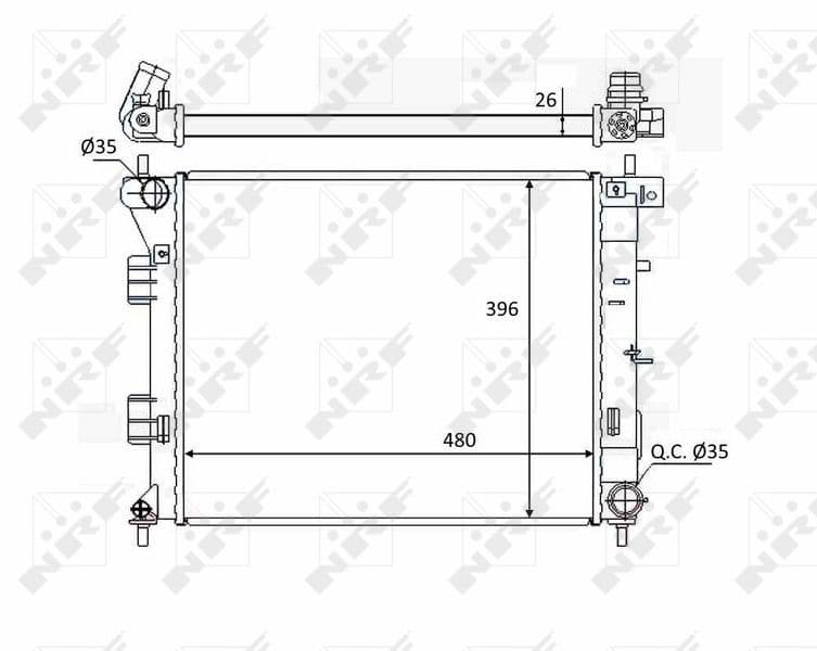 Radiators, Motora dzesēšanas sistēma NRF 58522 1