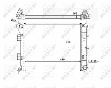 Radiators, Motora dzesēšanas sistēma NRF 58522 1