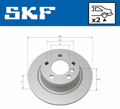 Bremžu diski SKF VKBD 90107 S2 2