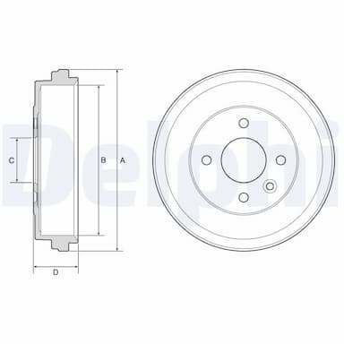 Bremžu trumulis DELPHI BF637 1