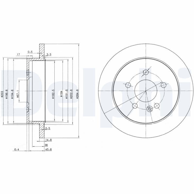 Bremžu diski DELPHI BG3398 1