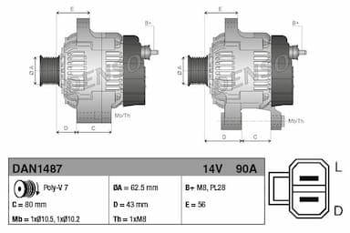 Ģenerators DENSO DAN1487 1