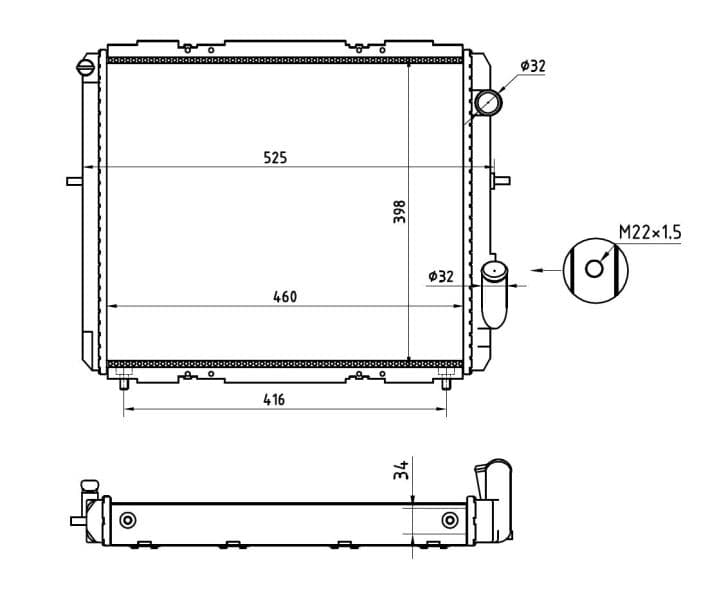 Radiators, Motora dzesēšanas sistēma NRF 507345A 1