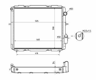 Radiators, Motora dzesēšanas sistēma NRF 507345A 1