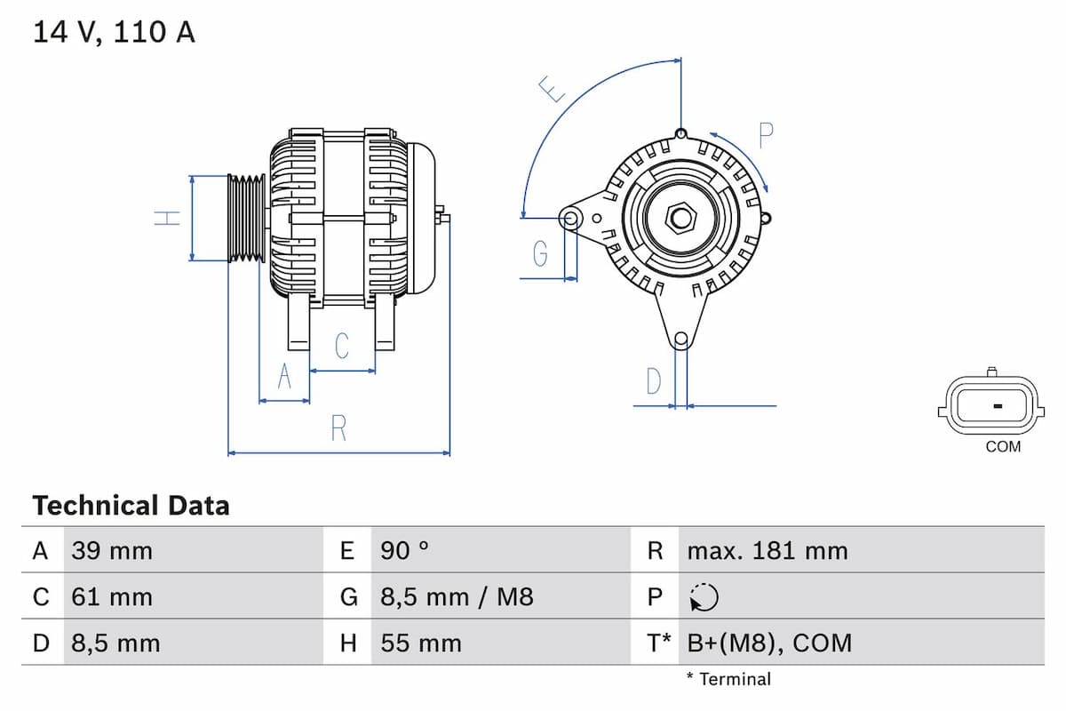 Ģenerators BOSCH 0 986 080 800 1