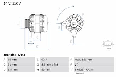 Ģenerators BOSCH 0 986 080 800 1