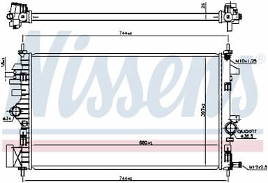 Radiators, Motora dzesēšanas sistēma NISSENS 606047 6