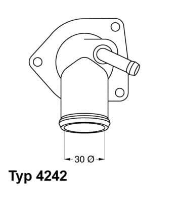 Termostats, Dzesēšanas šķidrums BorgWarner (Wahler) 4242.92D 1