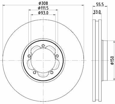 Bremžu diski HELLA 8DD 355 123-131 4