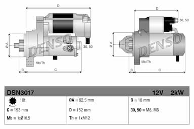 Starteris DENSO DSN3017 3