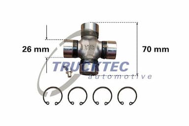 Šarnīrs, Garenvārpsta TRUCKTEC AUTOMOTIVE 02.34.011 1