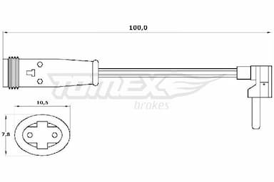 Indikators, Bremžu uzliku nodilums TOMEX Brakes TX 30-27 1